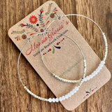 Crystal Beaded Hoop Earrings
