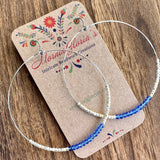 Crystal Beaded Hoop Earrings