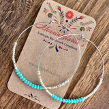 Crystal Beaded Hoop Earrings
