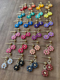 Beaded Daisy Post Earrings
