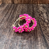Beaded Daisy Hoopies