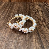Beaded Daisy Hoopies