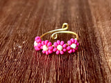 Beaded Daisy Rings
