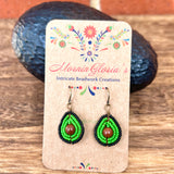 Teeny Tiny Beaded Avocado Earrings