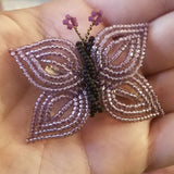 Beaded Butterfly Hair Piece and Brooch Pin