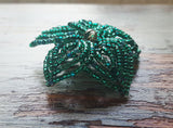 Small Beaded Flower Hair Clip and Brooch Pin