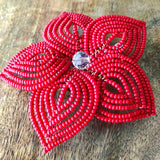 Large Beaded Hair Flower and Brooch Pin