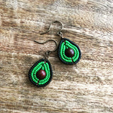 Teeny Tiny Beaded Avocado Earrings