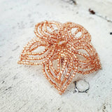Small Beaded Flower Hair Clip and Brooch Pin