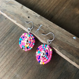 Small Dia De Los Muertos Beaded Earrings
