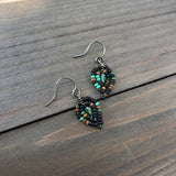 Tiny Beaded Petal Earrings