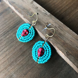 Small Dia De Los Muertos Beaded Earrings