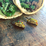 Teeny Tiny Beaded Taco Earrings