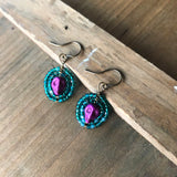 Tiny Dia De Los Muertos Beaded Earrings