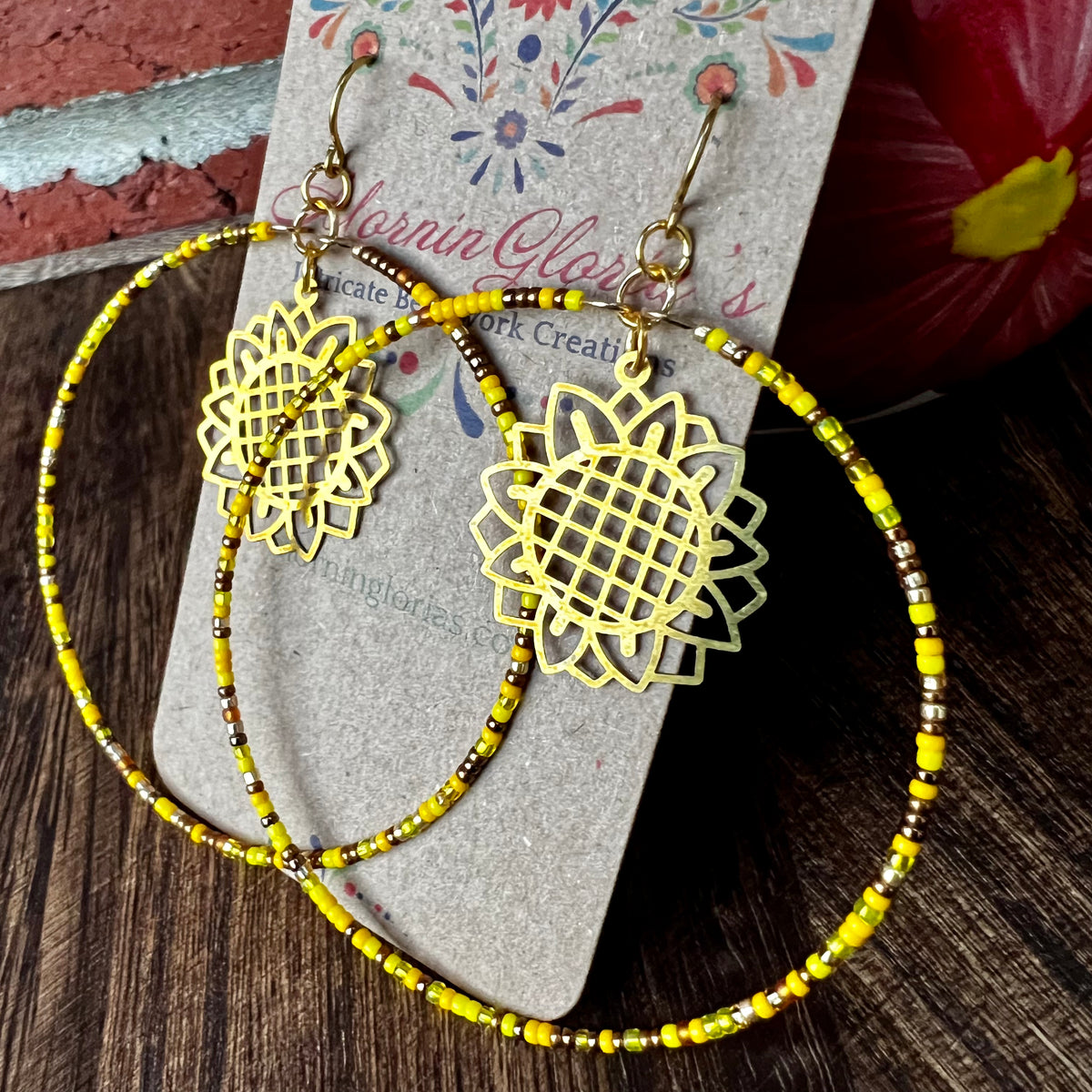 Moon Phase Beaded Hoop Earrings – MorninGloria's