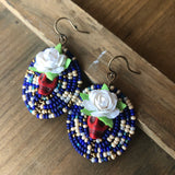 Large Dia De Los Muertos Beaded Earrings