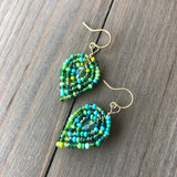 Small Beaded Petal Earrings