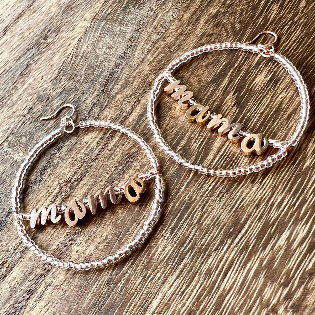 Beaded Fringe Hoop Earrings – MorninGloria's