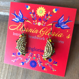 Teeny Tiny Beaded Taco Earrings
