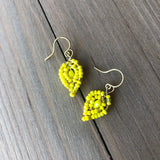 Tiny Beaded Petal Earrings