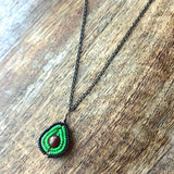 Teeny Tiny Beaded Avocado Necklace