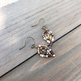 Tiny Beaded Petal Earrings