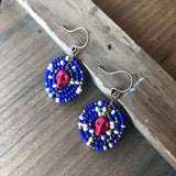 Small Dia De Los Muertos Beaded Earrings