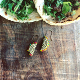 Teeny Tiny Beaded Taco Earrings