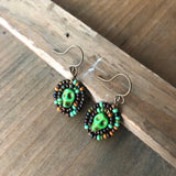 Tiny Dia De Los Muertos Beaded Earrings
