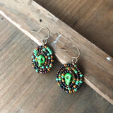 Small Dia De Los Muertos Beaded Earrings