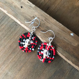 Small Dia De Los Muertos Beaded Earrings