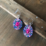 Small Dia De Los Muertos Beaded Earrings