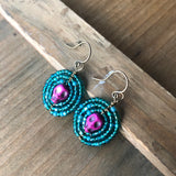 Small Dia De Los Muertos Beaded Earrings