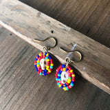 Tiny Dia De Los Muertos Beaded Earrings
