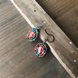 Tiny Dia De Los Muertos Beaded Earrings