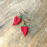 Teeny Tiny Beaded Chili Pepper Earrings