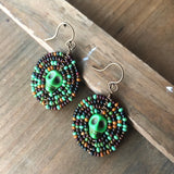 Medium Dia De Los Muertos Beaded Earrings