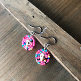 Tiny Dia De Los Muertos Beaded Earrings