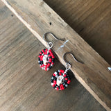 Tiny Dia De Los Muertos Beaded Earrings