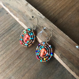 Small Dia De Los Muertos Beaded Earrings