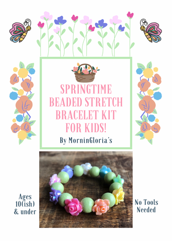 Springtime Beaded Stretch Bracelet Kit for Kids