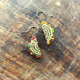 Teeny Tiny Beaded Taco Earrings