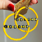 Latina Beaded Hoop Earrings