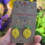 Beaded Lemon Earrings