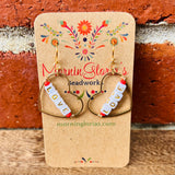 Bead Conversation Heart Earrings