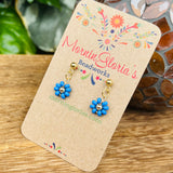 Beaded Daisy Post Earrings