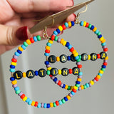 Latina Beaded Hoop Earrings