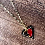 Beaded Heart Charm Necklaces