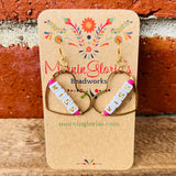 Bead Conversation Heart Earrings