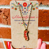 Teeny Tiny Beaded California Necklace